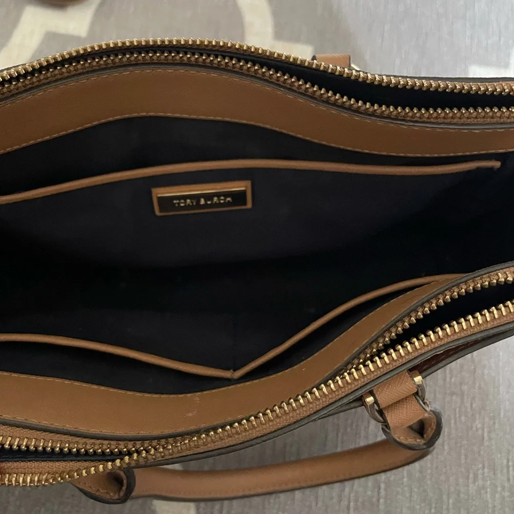 Tory Burch Tan Leather Satchel Shoulder Bag